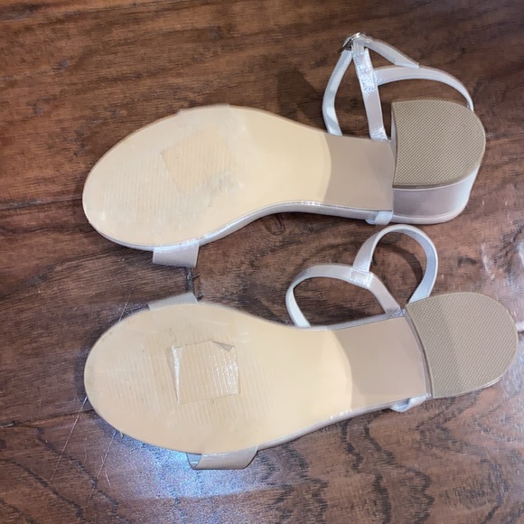 David’s Bridal DB Studio heel dress shoes strappy sandals light gold shimmer 6.5 - Picture 10 of 11